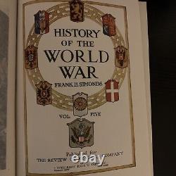 History of the World War By Frank H Simonds 1917-20 WWI. Five Book Volume Set