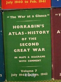 Horrabins Atlas-History Of The Second World War 8 volumes