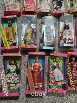 Huge Barbie Lot Dolls Of The World 18 New In Boxes