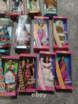 Huge Barbie Lot Dolls Of The World 18 New In Boxes