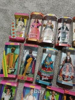 Huge Barbie Lot Dolls Of The World 18 New In Boxes