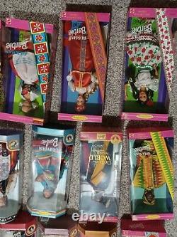 Huge Barbie Lot Dolls Of The World 18 New In Boxes