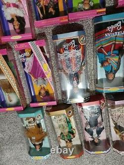 Huge Barbie Lot Dolls Of The World 18 New In Boxes