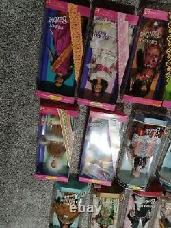 Huge Barbie Lot Dolls Of The World 18 New In Boxes