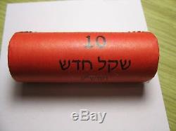 Israel 10 New Sheqalim Unc Roll 25 Coins 2009 From The Bank Of Israel