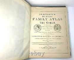 Johnson's New Illustrated Family Atlas of the world 1870 by Prof. A. Guyot