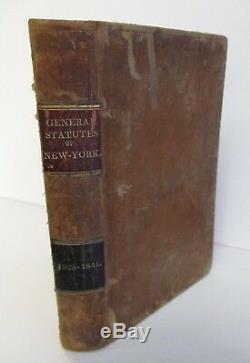 LAWS OF THE STATE OF NEW YORK 1828-1841, Leather