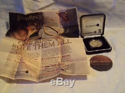 LORD Of The RINGS. 925 SILVER COIN 2003 New Zealand Post NLP Gold ring