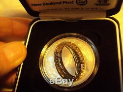 LORD Of The RINGS. 925 SILVER COIN 2003 New Zealand Post NLP Gold ring