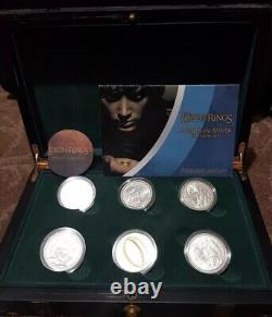 LOTR Lord of the Rings Silver Proof Coin Collection Very Rare Set