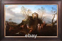 Large 16th Century Old Master Arrival Of The Spanish To The New World America