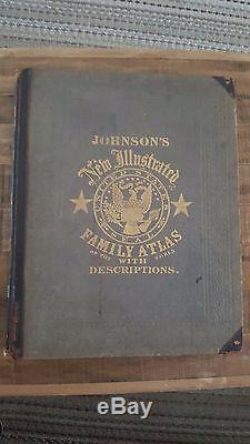 Large Johnson's New Illustrated Family Atlas Of The World withDescriptions 1867