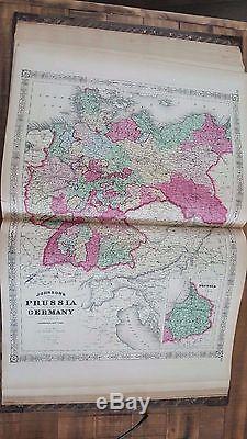 Large Johnson's New Illustrated Family Atlas Of The World withDescriptions 1867