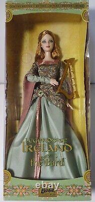 Legends of Ireland the Bard 2003 Barbie Collectibles Doll With Stand New In Box