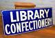 Library Confectionery News Of The World 1940s Advertising Enamel Sign Vintage Re