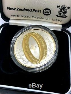 Lord Of The Rings New Zealand Coin $1 Silver Gold Proof Coin 100% Original