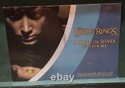 Lord of the Rings Silver Proof Coin Collection Very Rare Complete Set