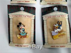 Lot of 10 2002 Disney I Conquered The World Collectors Pin Series New on Card
