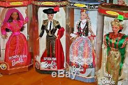 Lot of 10 Barbie Dolls of the World/New-Never Removed from Box