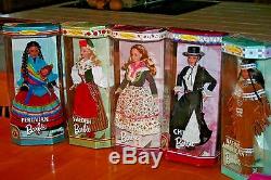 Lot of 10 Barbie Dolls of the World/New-Never Removed from Box