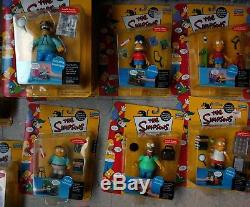 Lot of 50 Playmates THE SIMPSONS WORLD OF SPRINGFIELD Figures Sets NEW WOS