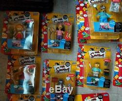 Lot of 50 Playmates THE SIMPSONS WORLD OF SPRINGFIELD Figures Sets NEW WOS