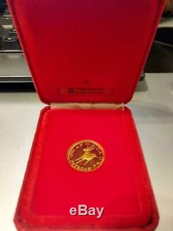 Macau 1979 500 Patacas Gold Coin Year of The Goat Withbox Only NewithUNC