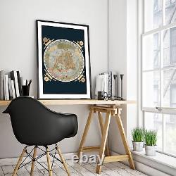 Map of The World Urbano Monte (1587) Poster, Print, Painting