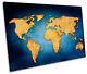 Map Of The World Grunge Picture Single Canvas Wall Art Print