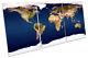 Map Of The World Picture Canvas Wall Art Treble Print