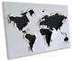 Map Of The World Torn Picture Single Canvas Wall Art Print