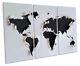 Map Of The World Torn Picture Treble Canvas Wall Art Print