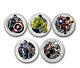Marvel The Avengers Age Of Ultron Niue 2015 Silver Proof. 999 5 Coin Set Bu New