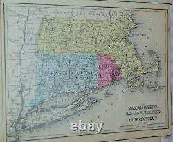 Mitchell's New School Atlas 1875! U. S. States! Countries Of The World! 44 Maps