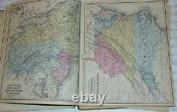 Mitchell's New School Atlas 1875! U. S. States! Countries Of The World! 44 Maps