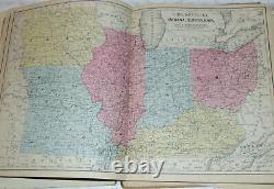 Mitchell's New School Atlas 1875! U. S. States! Countries Of The World! 44 Maps