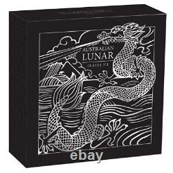 NEW. 2024 Lunar Year Of The Dragon 1oz Silver Proof Coin. Perth Mint