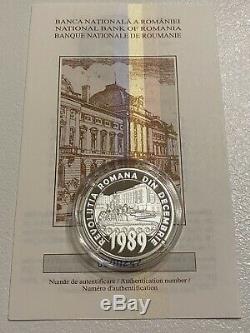 NEW-BNR Silver Coin 10 LEI 2019 30 years from the Romanian Revolution of 1989
