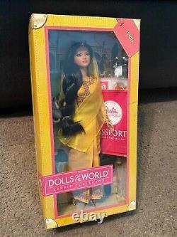 NEW Barbie Dolls Of The World Passport To Discover India DOLL & MONKEY NRFB RARE