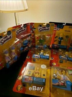 NEW Playmates Toys The Simpsons 14 World of Springfield Interactive Figure Lot