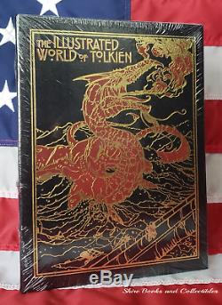 NEW SEALED D Day THE ILLUSTRATED WORLD OF TOLKIEN Easton Press Leather Hardcover
