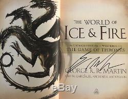 NEWithMINT/RARE SIGNED George R. R. Martin The World of Ice and Fire (GOT)