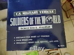 New 1998 Soldiers of the World WW II U. S. Military JEEP #98393 plus extras
