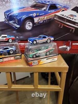 New Auto World HO Slot Car Legends of the Quarter Mile Dragstrip Marines Vs Army