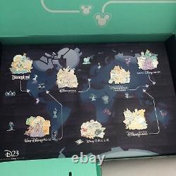 New D23 Exclusive Gold Member Around The World Of Disney Parks Pin Set