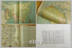 New Imperial Atlas of the World Rand McNally 1910 antique hardcover hc book