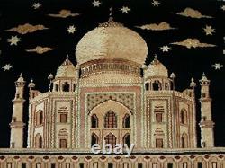 New Taj Mahal Wonder of The World Hand Knotted Wool Silk Area Rug (3 x 3)
