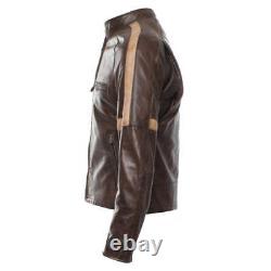 New Tom Cruise Mens War of The Worlds Brown Leather Jacket