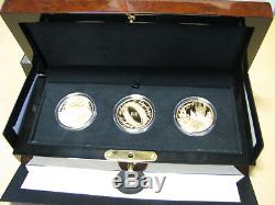 New Zealand- 2003 Gold $10 x3 Proof Coins Lord of The Rings Coin set