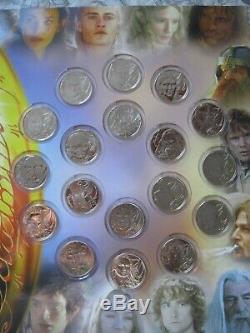 New Zealand 2003 LORD OF THE RINGS 18 x 50 Cents UNC Coin Set by Royal Mint